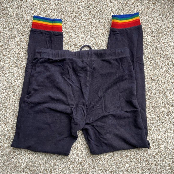 Monrow Navy Rainbow Joggers - Picture 2 of 4